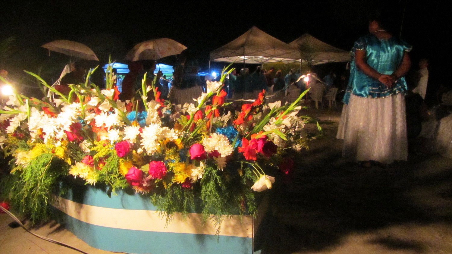 Candomble (Afro-Brazilian cult) festival on the eastern beach of Bertioga